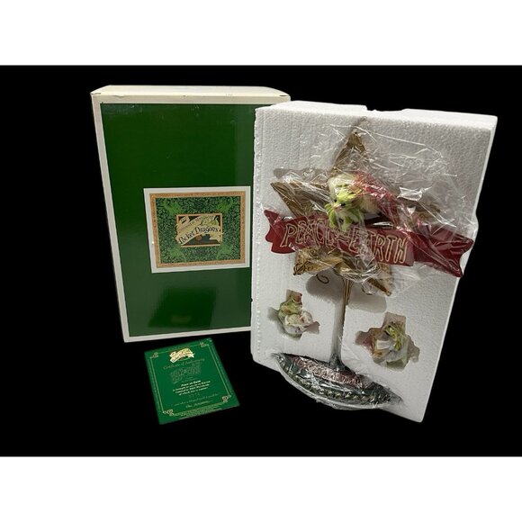 Pocket Dragon ""Peace on Earth" Tree Topper Limited Edition Christmas Collectibl - Picture 2 of 11